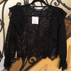 NEW WITH TAGS— ZARA LACE BLOUSE